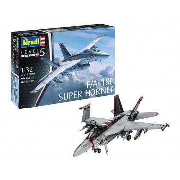 KIT PARA MONTAR REVELL AVIÃO F/A-18E SUPER HORNET 1/32 58CM 246 PEÇAS REV 04994